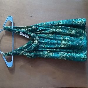 DKNY Jeans Green Floral Tank Top